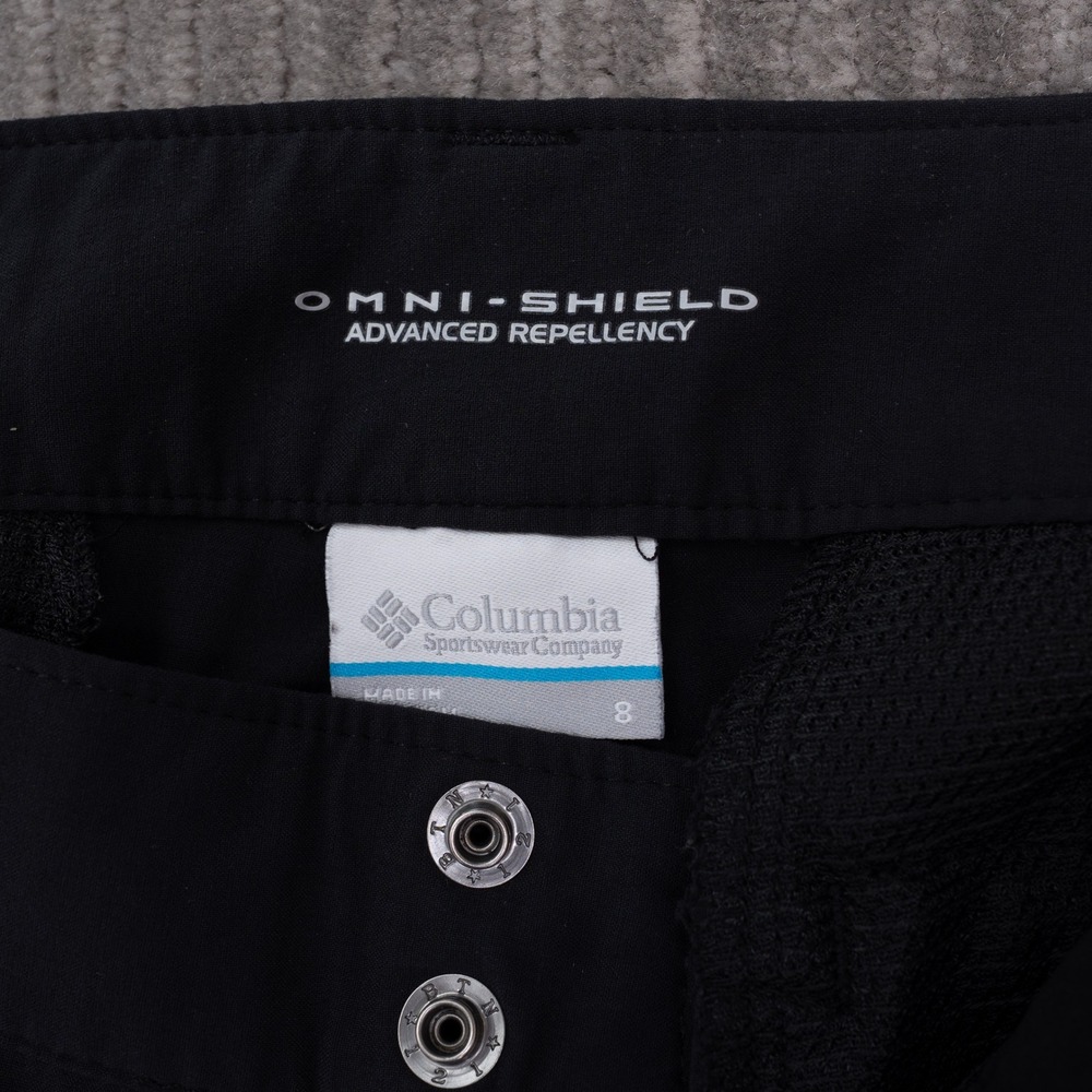 Columbia Capri Pants Womens 8 Black Excellent Omni-Shield Hiking Outdoor - Picture 9 of 9